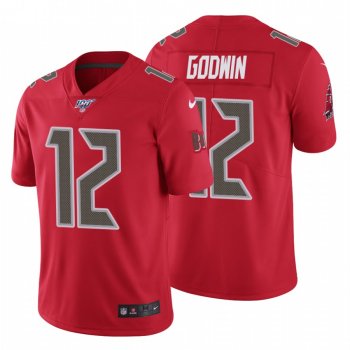 Men's Tampa Bay Buccaneers #12 Chris Godwin Red 100th Season Vapor Limited Jersey