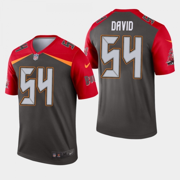 Men's Tampa Bay Buccaneers #54 Lavonte David Inverted Legend Jersey - Pewter