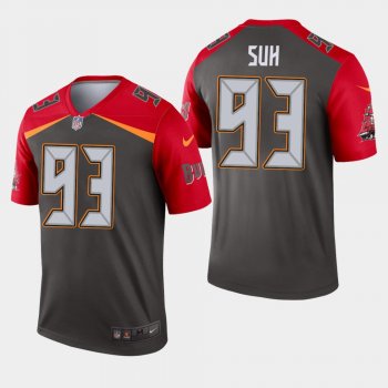 Men's Tampa Bay Buccaneers #93 Ndamukong Suh Inverted Legend Jersey - Pewter