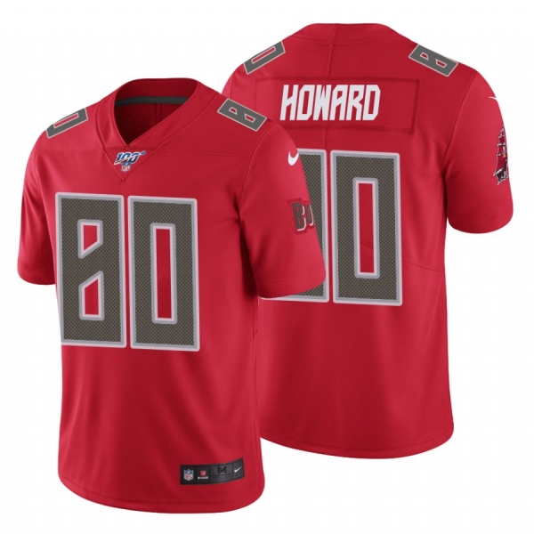 Men's Tampa Bay Buccaneers #80 O.J. Howard Red 100th Season Vapor Limited Jersey