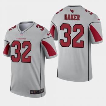 Men's Arizona Cardinals #32 Budda Baker Inverted Legend Jersey - Silver