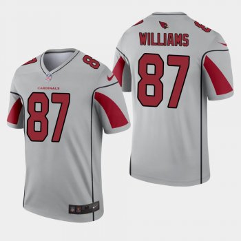 Men's Arizona Cardinals #87 Maxx Williams Inverted Legend Jersey - Silver