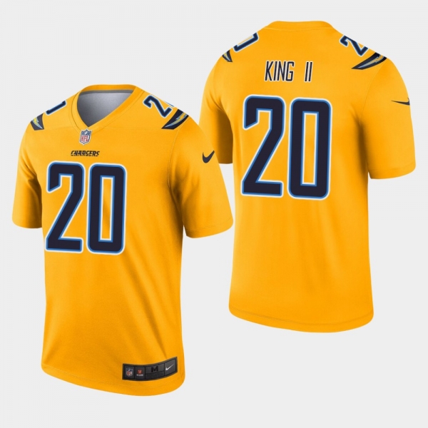 Men's Los Angeles Chargers #20 Desmond King Inverted Legend Jersey - Gold