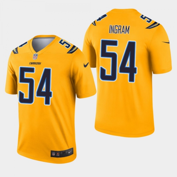 Men's Los Angeles Chargers #54 Melvin Ingram Inverted Legend Jersey - Gold