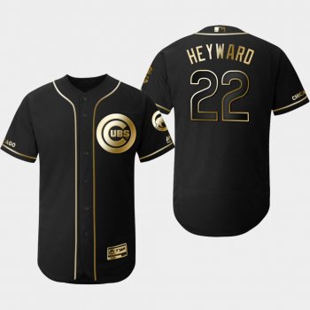 Men's Chicago Cubs Black Jason Heyward Flex Base Jersey