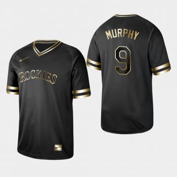 Men's Colorado Rockies Black Daniel Murphy V-Neck Jersey