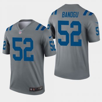 Men's Indianapolis Colts #52 Ben Banogu Inverted Legend Jersey - Gray