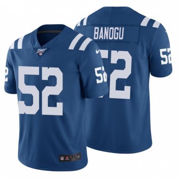 Men's Indianapolis Colts #52 Ben Banogu Royal 100th Season Vapor Limited Jersey