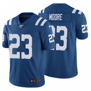 Men's Indianapolis Colts #23 Kenny Moore Royal 100th Season Vapor Limited Jersey