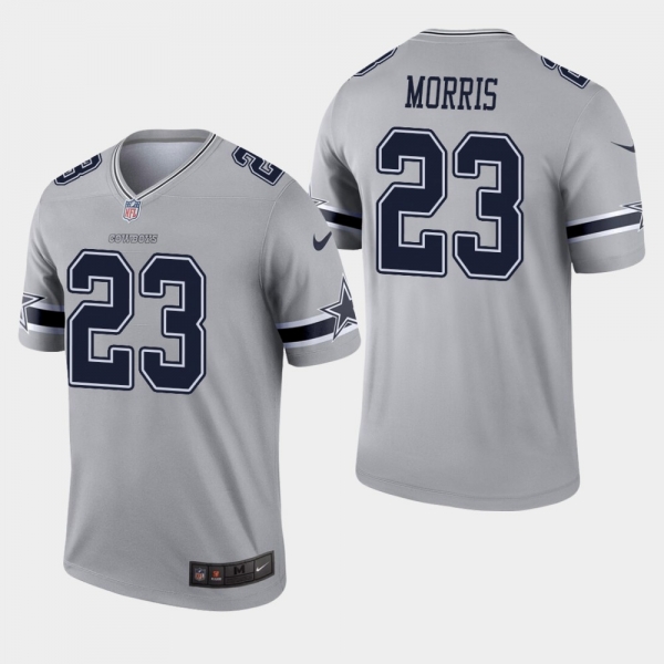 Men's Dallas Cowboys #23 Alfred Morris Inverted Legend Jersey - Gray