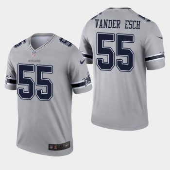 Men's Dallas Cowboys #55 Leighton Vander Esch Inverted Legend Jersey - Gray