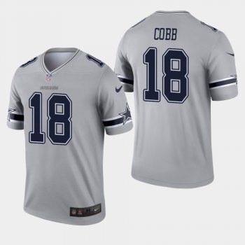 Men's Dallas Cowboys #18 Randall Cobb Inverted Legend Jersey - Gray