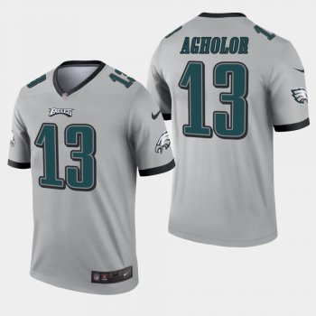 Men's Philadelphia Eagles #13 Nelson Agholor Inverted Legend Jersey - Silver