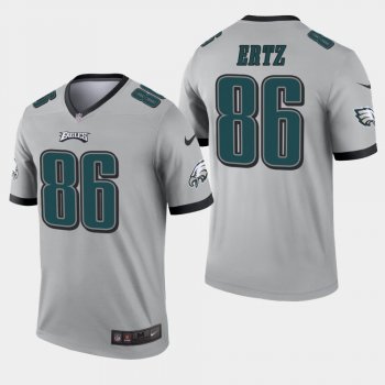 Men's Philadelphia Eagles #86 Zach Ertz Inverted Legend Jersey - Silver