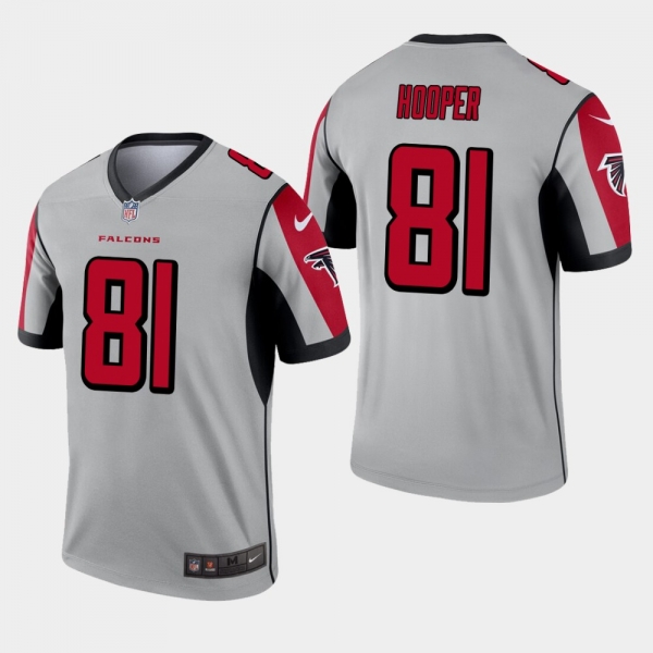 Men's Atlanta Falcons #81 Austin Hooper Inverted Legend Jersey - Silver