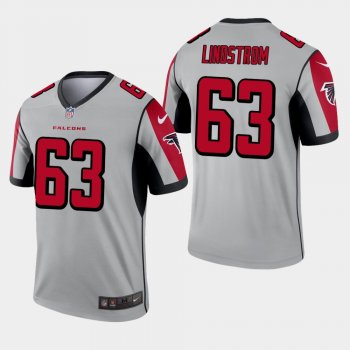 Men's Atlanta Falcons #63 Chris Lindstrom Inverted Legend Jersey - Silver