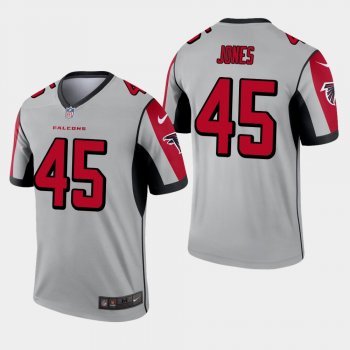 Men's Atlanta Falcons #45 Deion Jones Inverted Legend Jersey - Silver