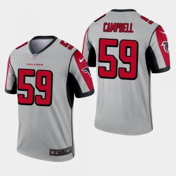 Men's Atlanta Falcons #59 De'Vondre Campbell Inverted Legend Jersey - Silver