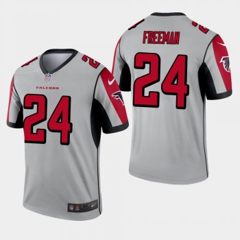 Men's Atlanta Falcons #24 Devonta Freeman Inverted Legend Jersey - Silver