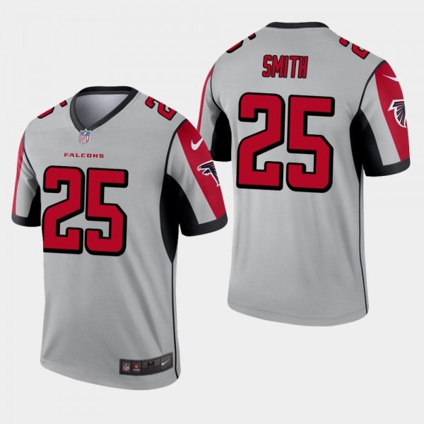 Men's Atlanta Falcons #25 Ito Smith Inverted Legend Jersey - Silver