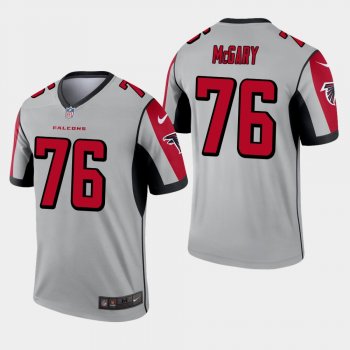 Men's Atlanta Falcons #76 Kaleb McGary Inverted Legend Jersey - Silver