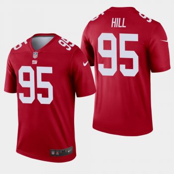 Men's New York Giants #95 B.J. Hill Inverted Legend Jersey - Red