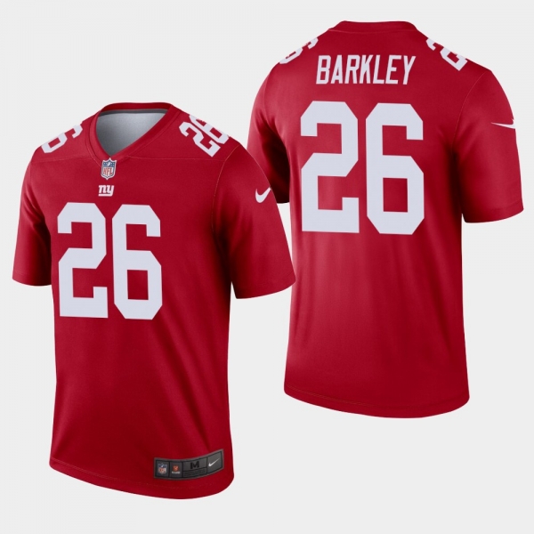 Men's New York Giants #26 Saquon Barkley Inverted Legend Jersey - Red