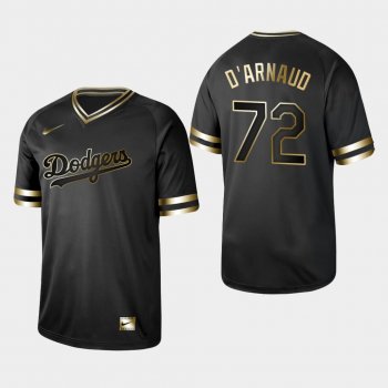 Men's Los Angeles Dodgers Black Travis d'Arnaud V-Neck Jersey