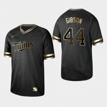 Men's Minnesota Twins Black Kyle Gibson V-Neck Jersey