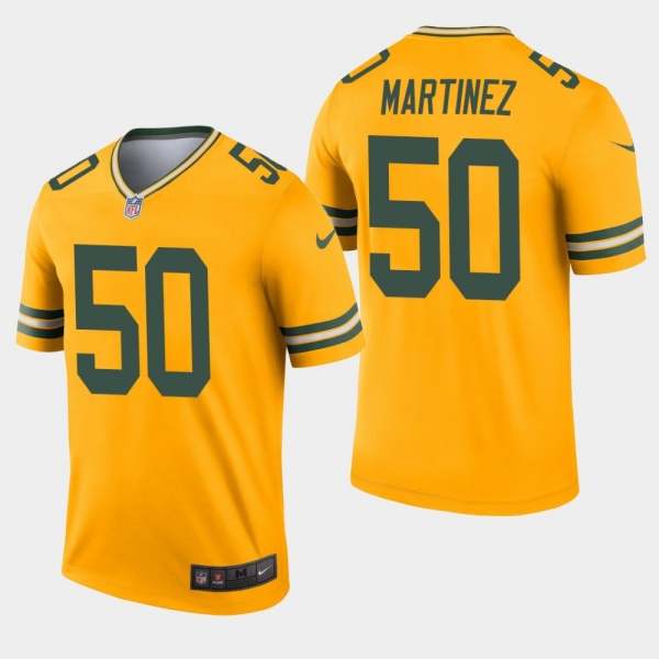 Men's Green Bay Packers #50 Blake Martinez Inverted Legend Jersey - Gold