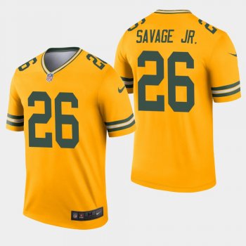 Men's Green Bay Packers #26 Darnell Savage Jr. Inverted Legend Jersey - Gold