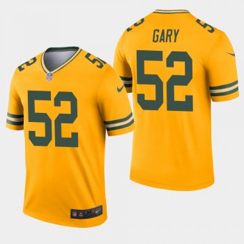 Men's Green Bay Packers #52 Rashan Gary Inverted Legend Jersey - Gold