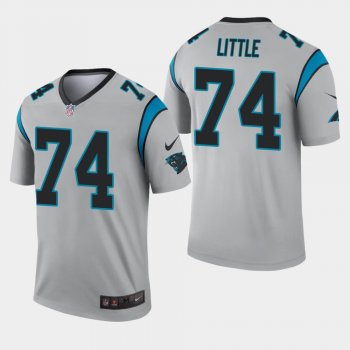 Men's Carolina Panthers #74 Greg Little Inverted Legend Jersey - Silver