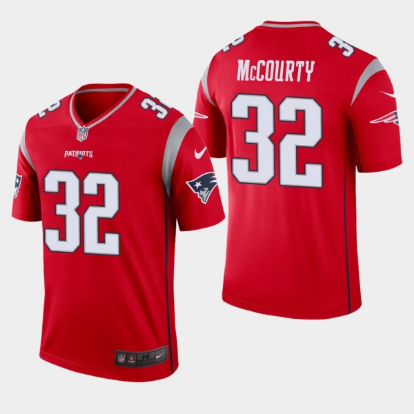 Men's New England Patriots #32 Devin McCourty Inverted Legend Jersey - Red