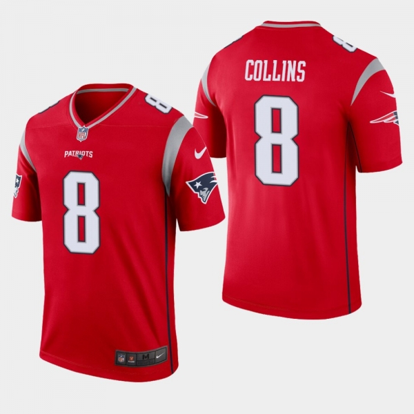 Men's New England Patriots #8 Jamie Collins Inverted Legend Jersey - Red