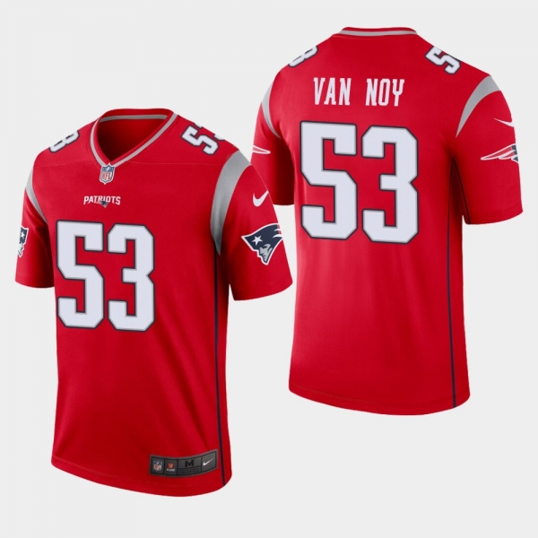 Men's New England Patriots #53 Kyle Van Noy Inverted Legend Jersey - Red