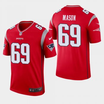 Men's New England Patriots #69 Shaq Mason Inverted Legend Jersey - Red