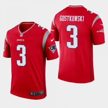 Men's New England Patriots #3 Stephen Gostkowski Inverted Legend Jersey - Red