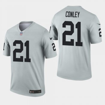 Men's Oakland Raiders #21 Gareon Conley Inverted Legend Jersey - Silver