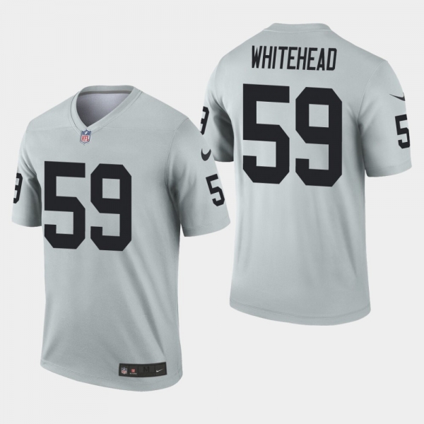 Men's Oakland Raiders #59 Tahir Whitehead Inverted Legend Jersey - Silver