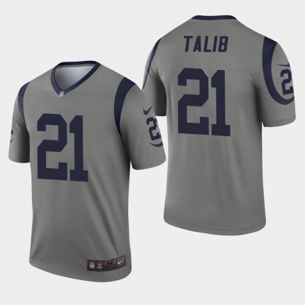 Men's Los Angeles Rams #21 Aqib Talib Inverted Legend Jersey - Gray