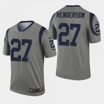 Men's Los Angeles Rams #27 Darrell Henderson Inverted Legend Jersey - Gray