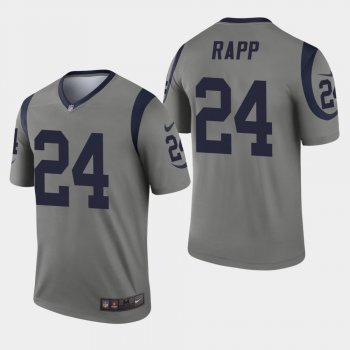 Men's Los Angeles Rams #24 Taylor Rapp Inverted Legend Jersey - Gray