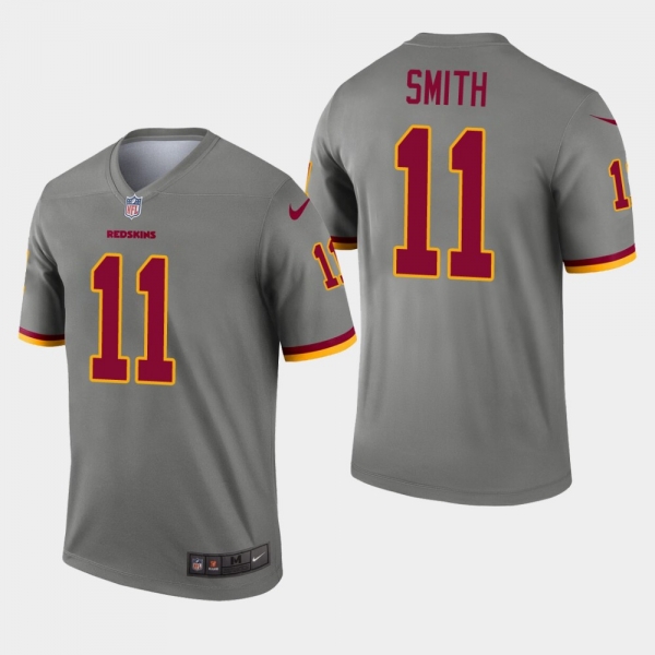 Men's Washington Redskins #11 Alex Smith Inverted Legend Jersey - Gray