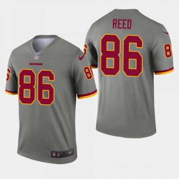 Men's Washington Redskins #86 Jordan Reed Inverted Legend Jersey - Gray