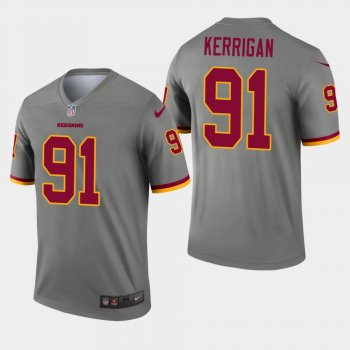 Men's Washington Redskins #91 Ryan Kerrigan Inverted Legend Jersey - Gray