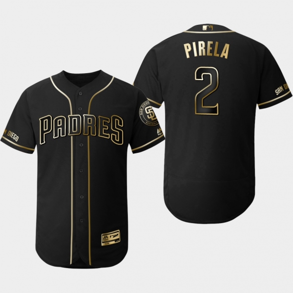 Men's San Diego Padres Black Jose Pirela Flex Base Jersey