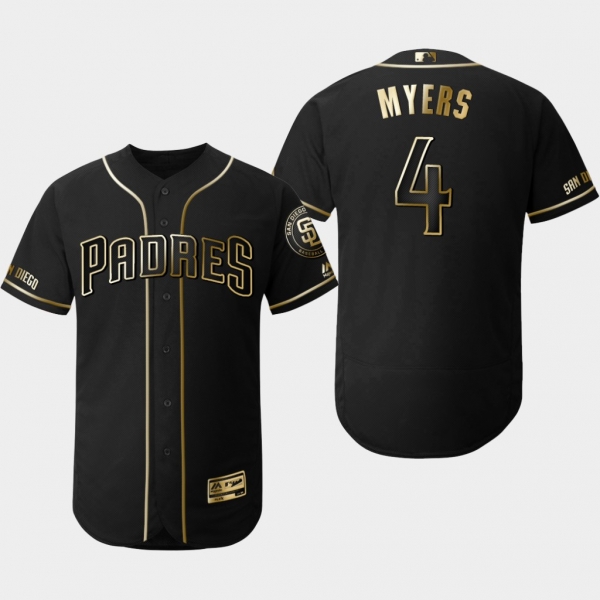 Men's San Diego Padres Black Wil Myers Flex Base Jersey