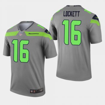 Men's Seattle Seahawks #16 Tyler Lockett Inverted Legend Jersey - Gray