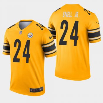 Men's Pittsburgh Steelers #24 Benny Snell Jr. Inverted Legend Jersey - Gold